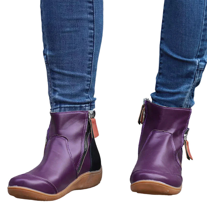 Women's Waterproof Boots with Zip and Support