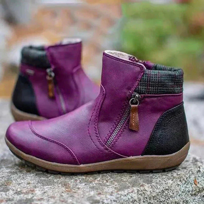 Women's Waterproof Boots with Zip and Support