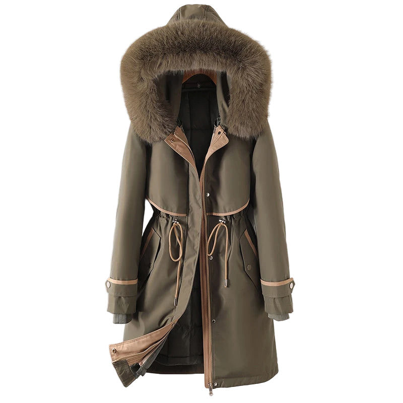 Women's Winter Jacket Quilted with hood