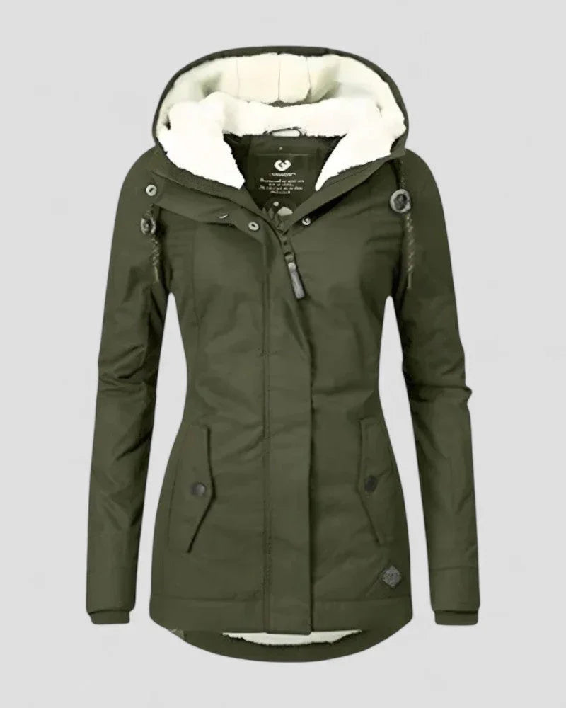 Women's Winter Jacket Waterproof with Fleece Lining