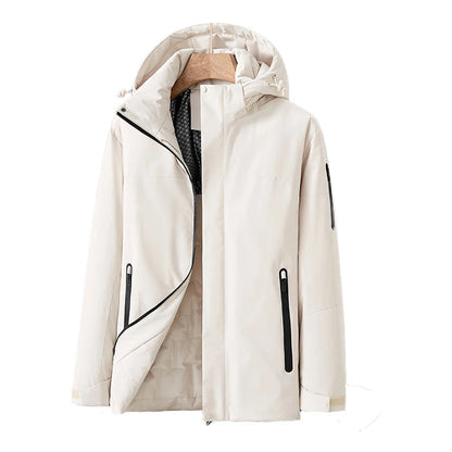 Women's Winter Jacket Quilted with Detachable Hood