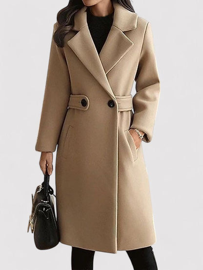 Women's Winter Coat With Narrow Belt