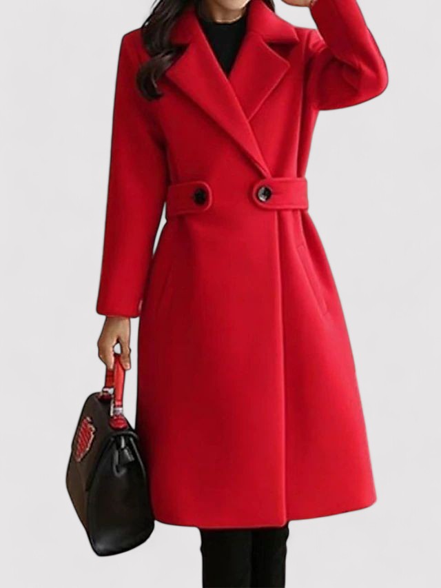 Women's Winter Coat With Narrow Belt