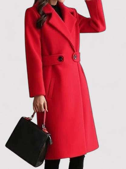 Women's Winter Coat With Narrow Belt