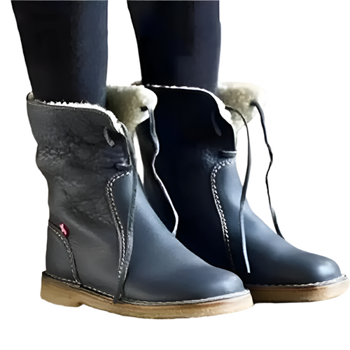 Women's Winter Boots Waterproof Leather Style with Soft Lining and Sturdy Sole