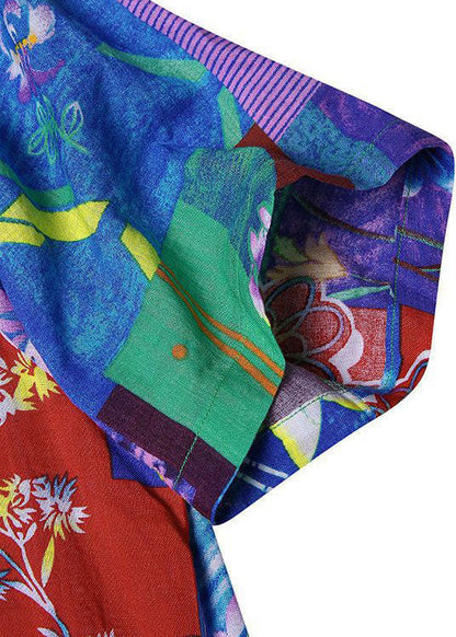 Women's Summer Dress Bohemian Print with Short Sleeves