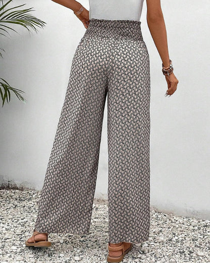 Women's trousers Geometric Print High Waist