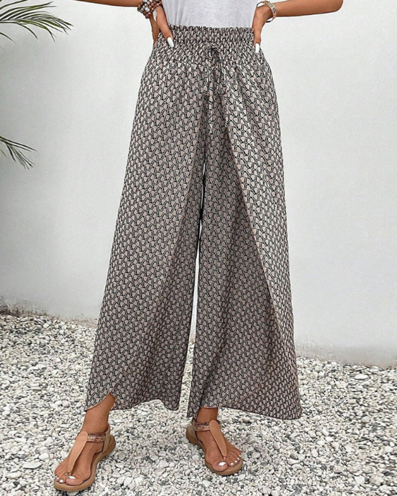 Women's trousers Geometric Print High Waist