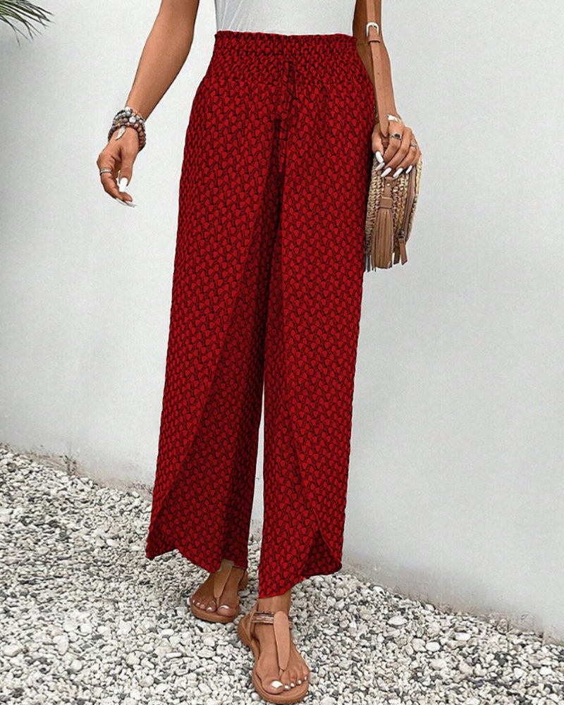 Women's trousers Geometric Print High Waist