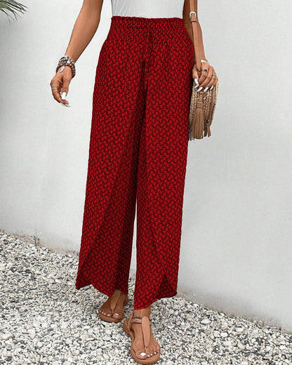 Women's trousers Geometric Print High Waist