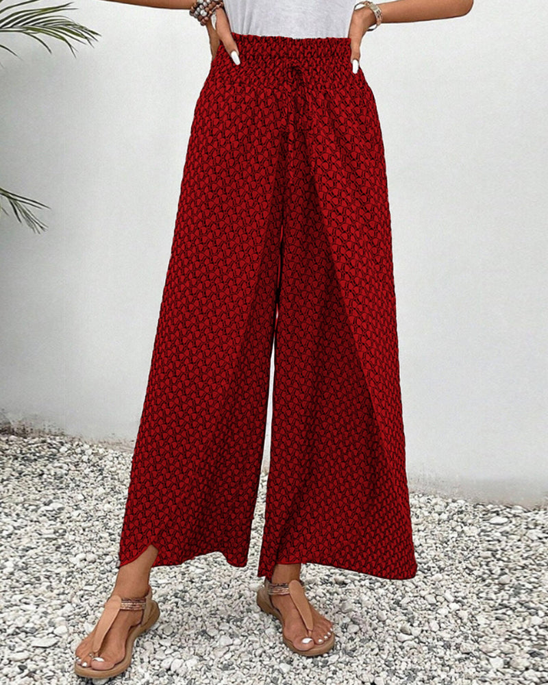 Women's trousers Geometric Print High Waist