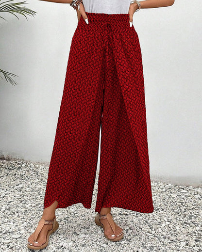 Women's trousers Geometric Print High Waist