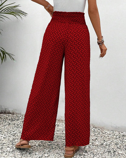 Women's trousers Geometric Print High Waist