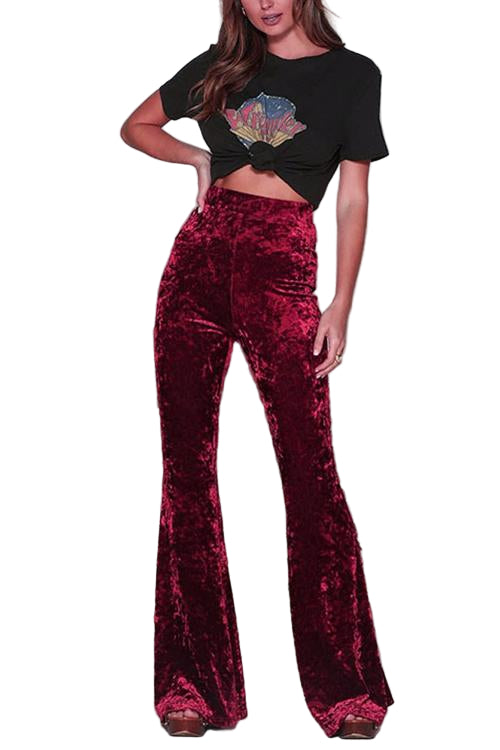 Women's High Waist Bell Bottoms Trendy Style