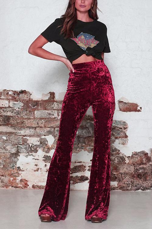 Women's High Waist Bell Bottoms Trendy Style