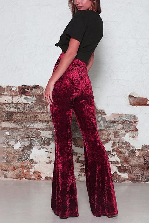 Women's High Waist Bell Bottoms Trendy Style