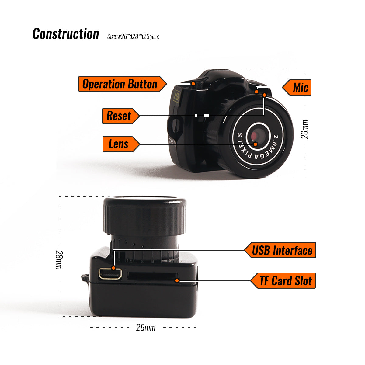 Digital Video Camera Kids Compact 1080HD Silicone