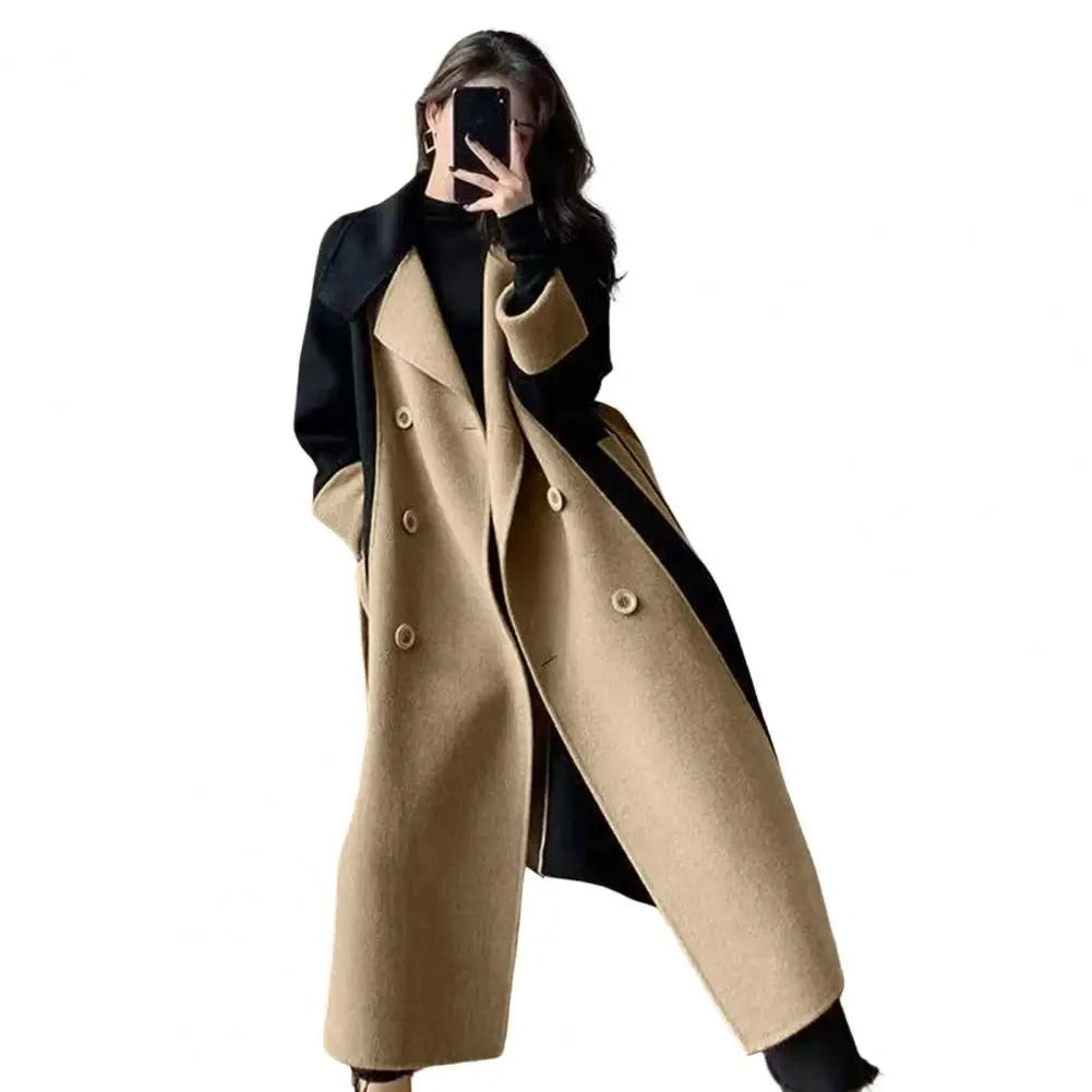 Double-breasted winter jacket for women
