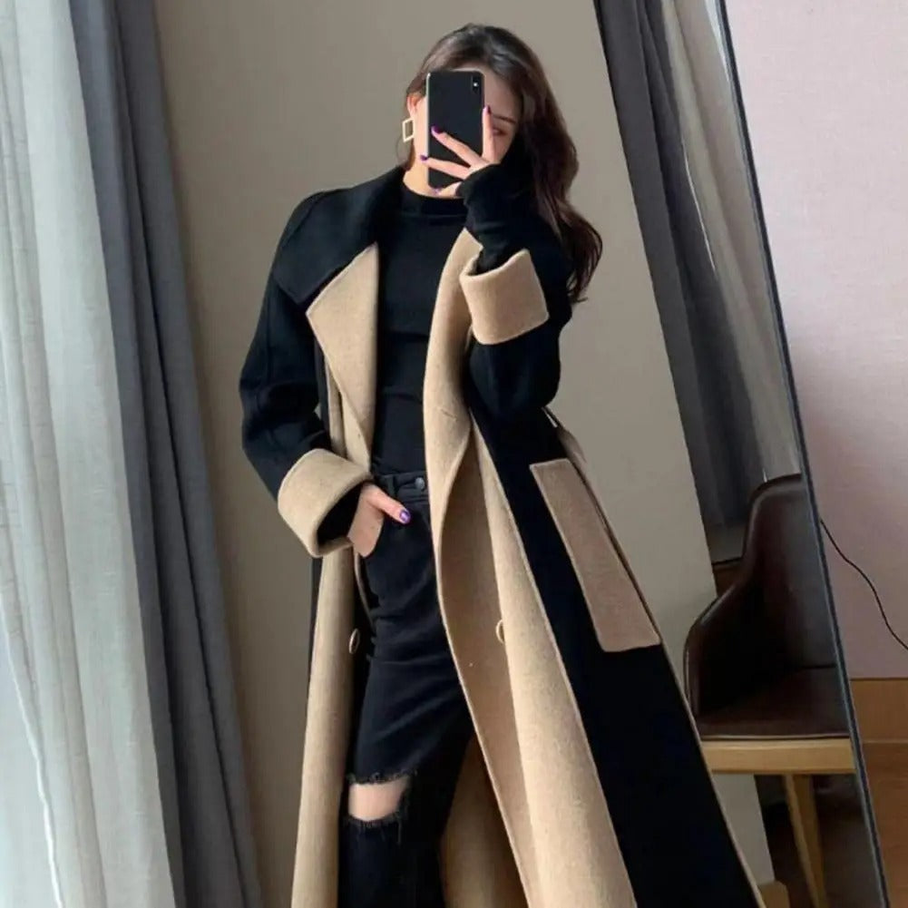 Double-breasted winter jacket for women