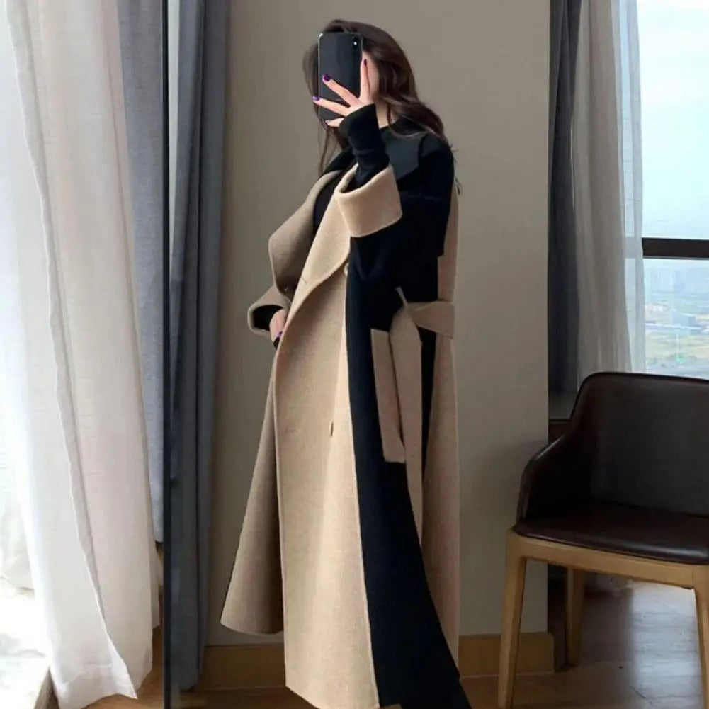 Double-breasted winter jacket for women