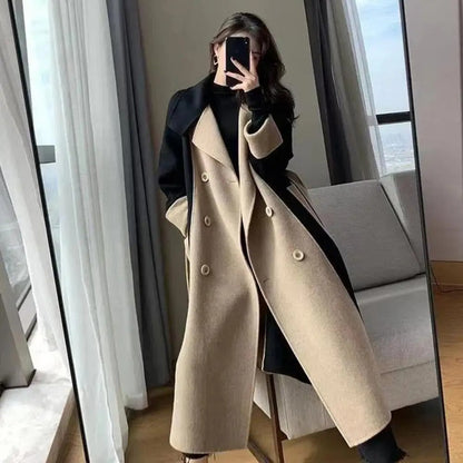 Double-breasted winter jacket for women