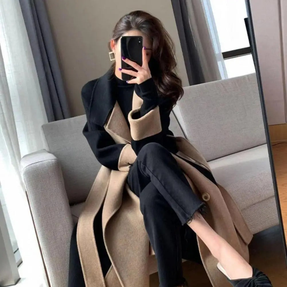 Double-breasted winter jacket for women