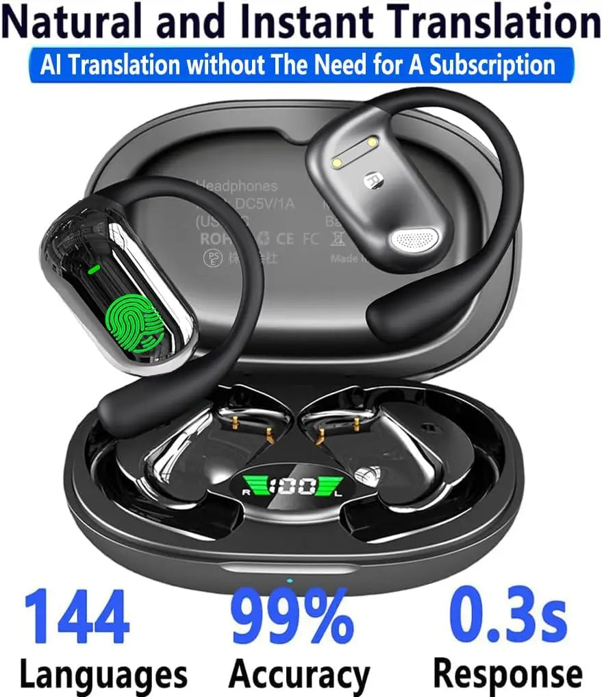 Wireless Translation Headphones for Multiple Languages