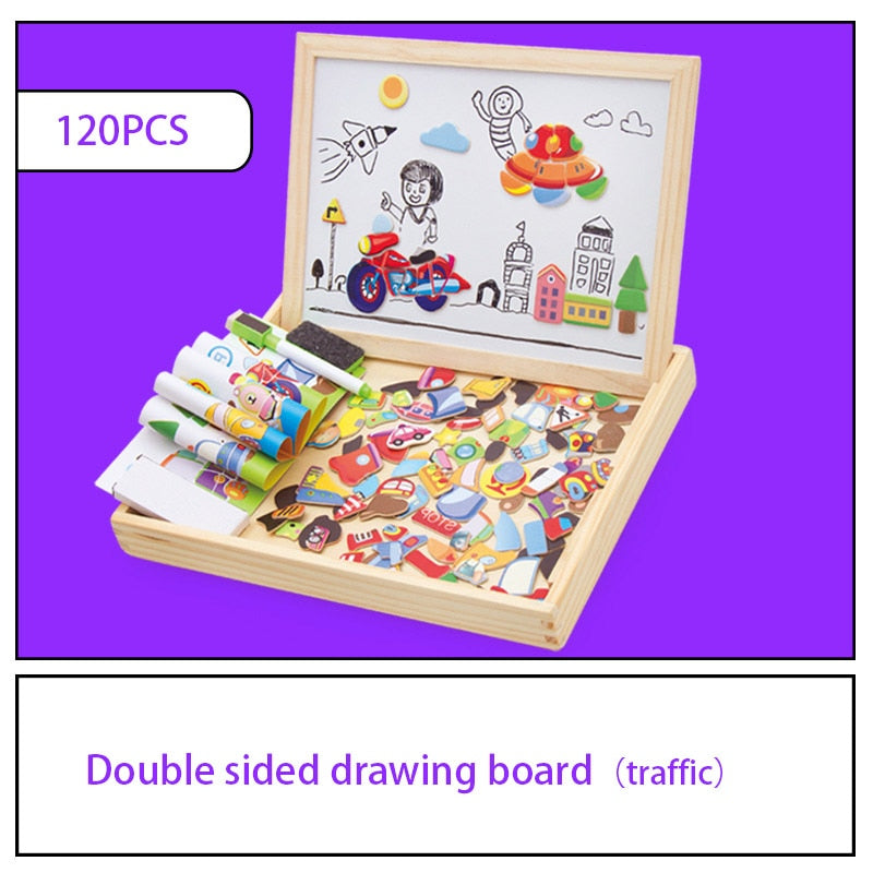 Draw & Puzzle - Educational Magnetic Board