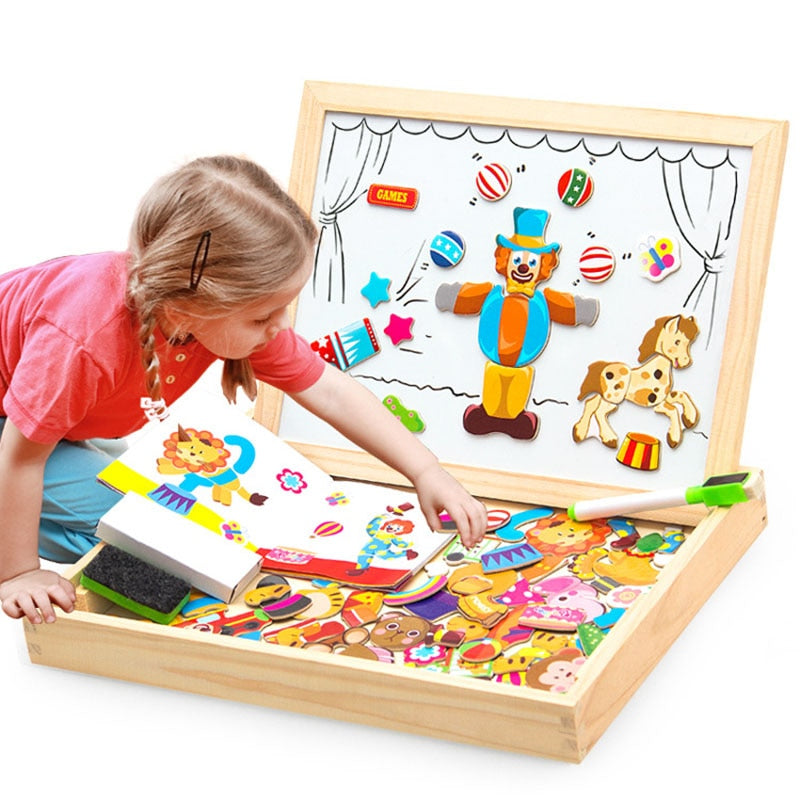 Draw & Puzzle - Educational Magnetic Board