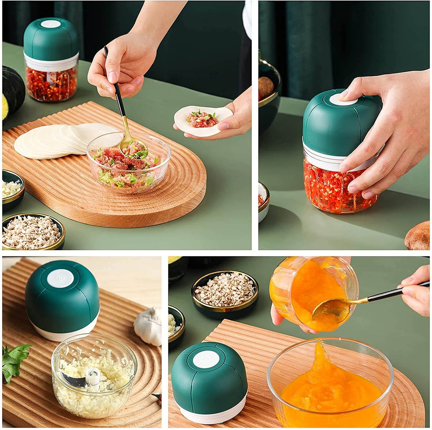 Electric garlic press