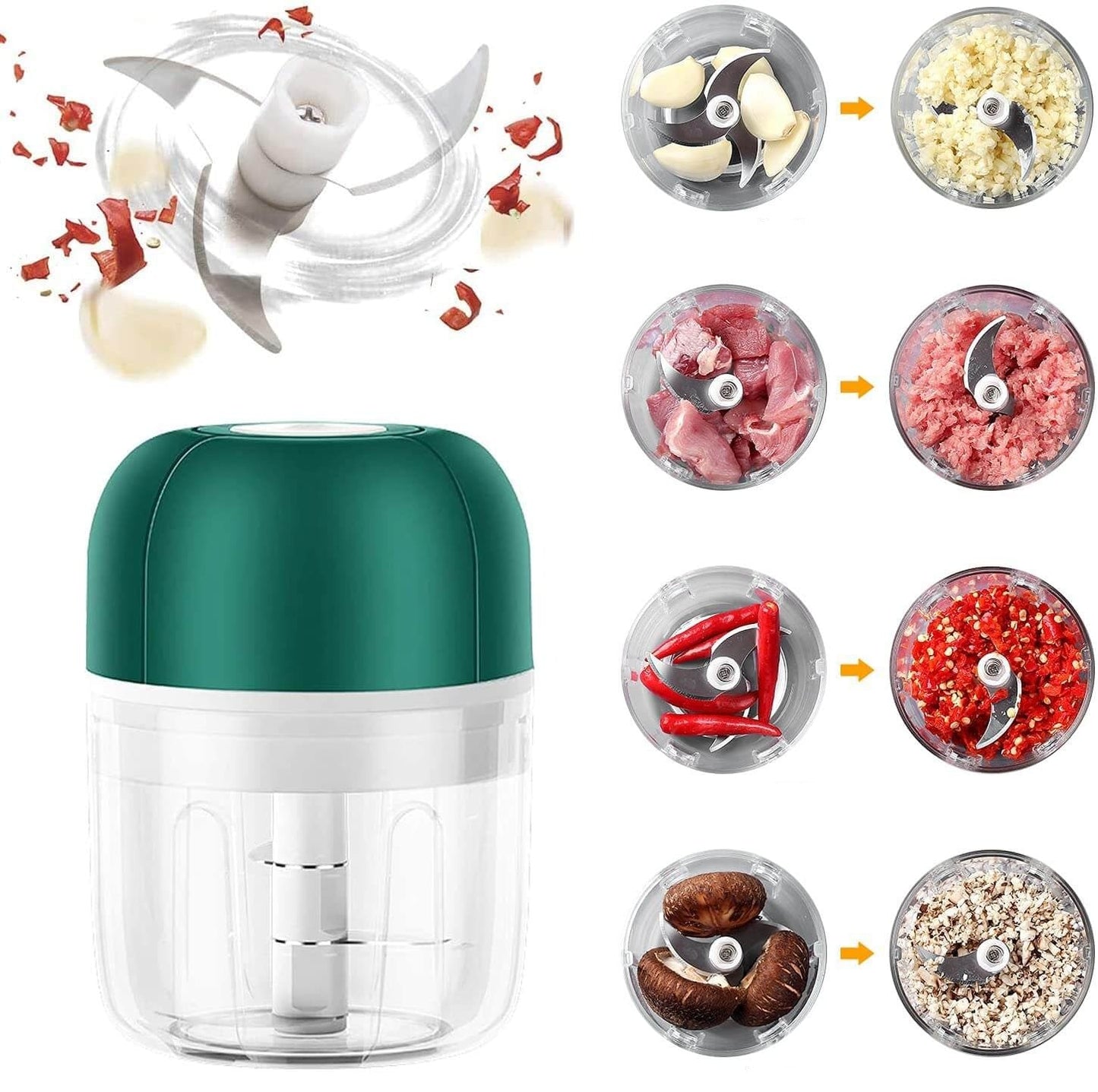 Electric garlic press