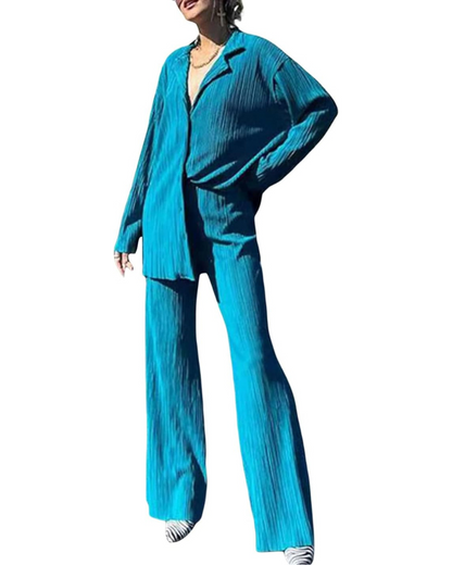 Elegant pleated duo for ladies