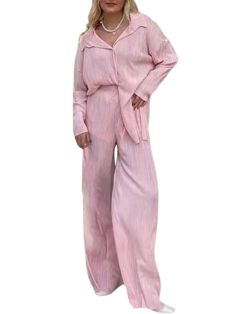 Elegant pleated duo for ladies