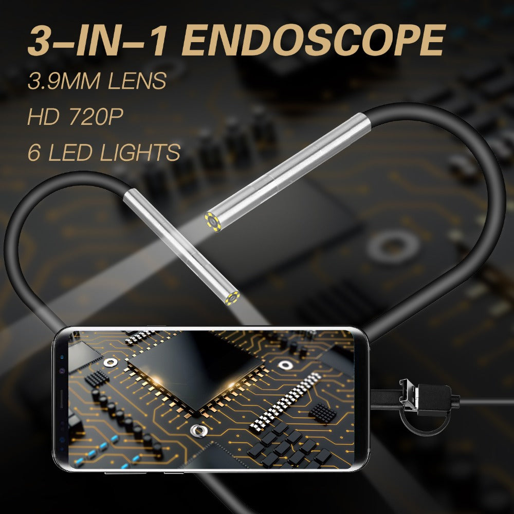 Endoscope Camera Compact Portable For Smartphone High Quality Plastic