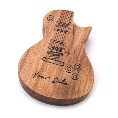 Engraved wooden guitar Picks