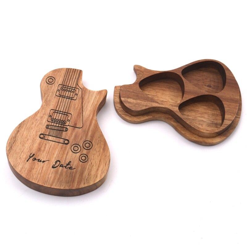 Engraved wooden guitar Picks