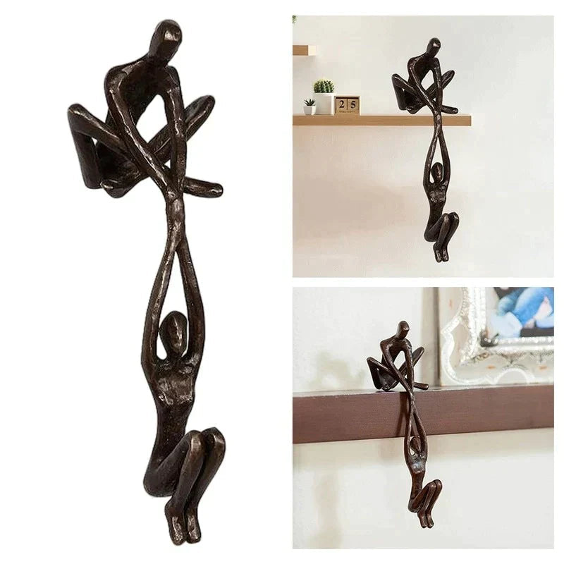 Figurine Love and Strength Sculpture Resin Interior Decoration