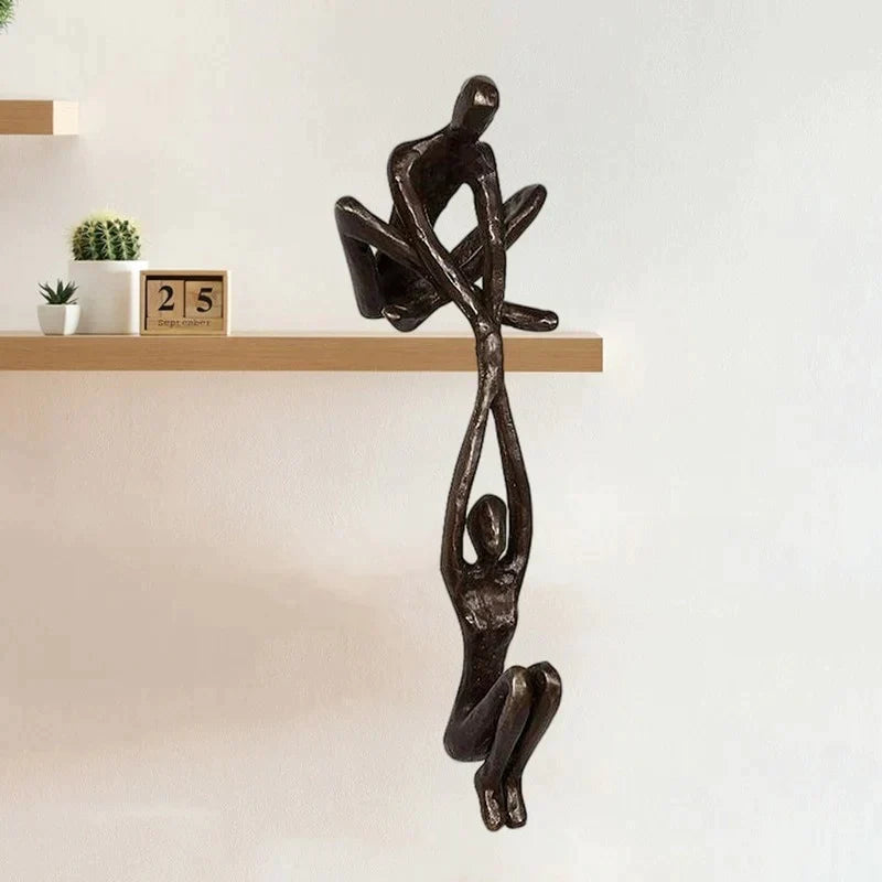 Figurine Love and Strength Sculpture Resin Interior Decoration
