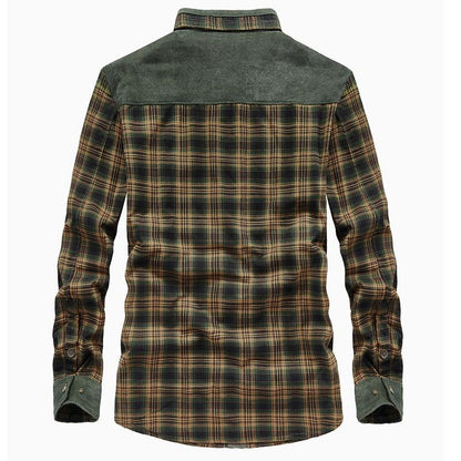 Flannel checked winter coat