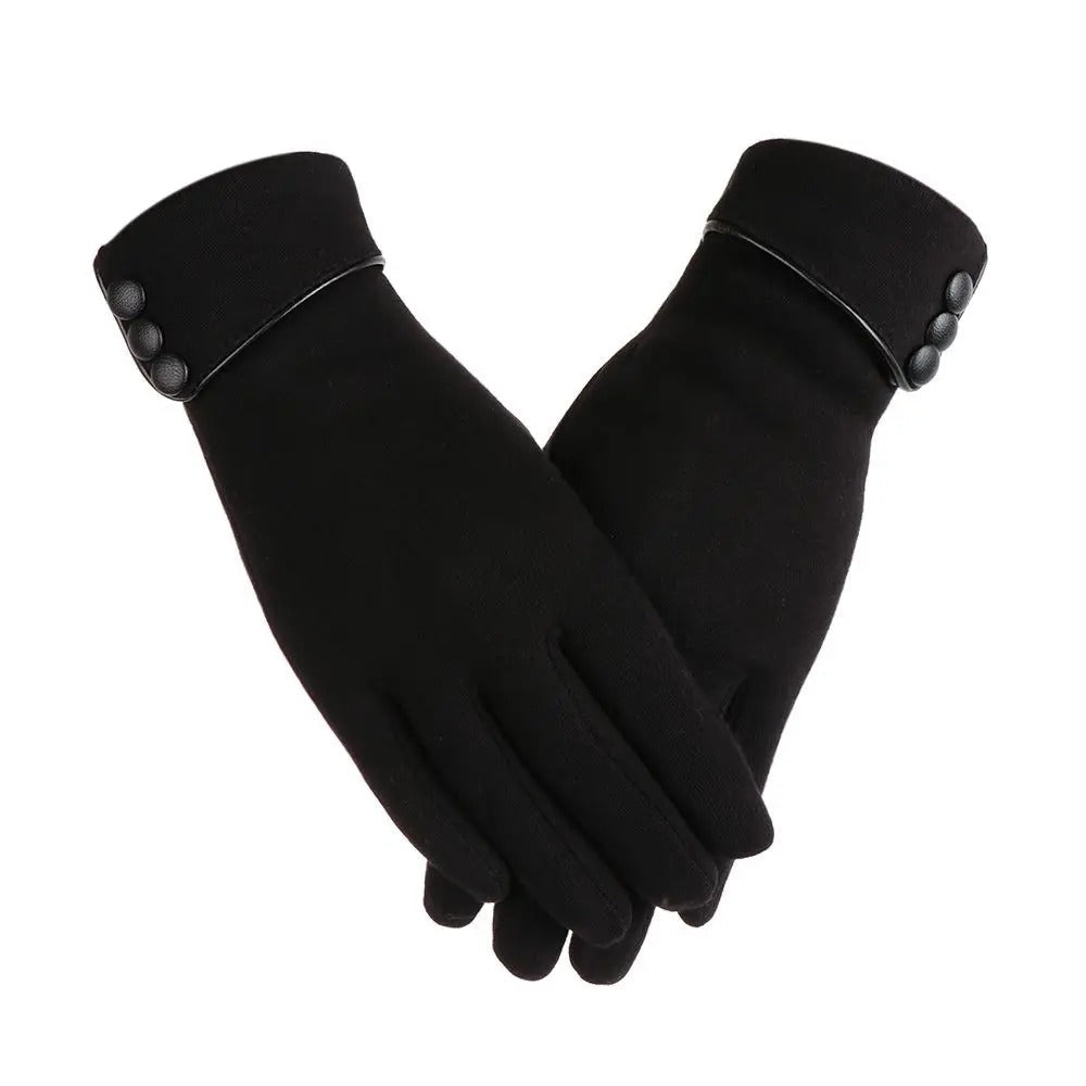 Fleece-lined thermal mittens for ladies