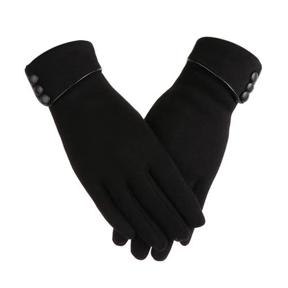 Fleece-lined thermal mittens for ladies