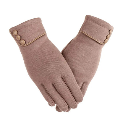 Fleece-lined thermal mittens for ladies