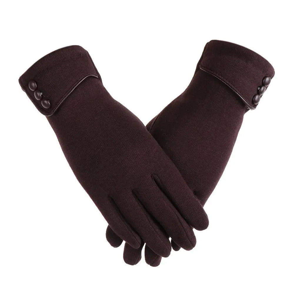 Fleece-lined thermal mittens for ladies