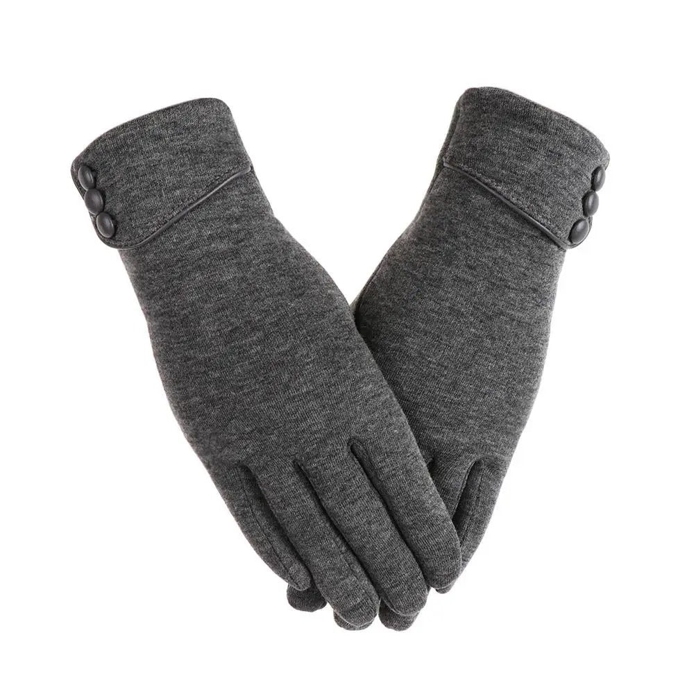 Fleece-lined thermal mittens for ladies
