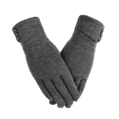 Fleece-lined thermal mittens for ladies