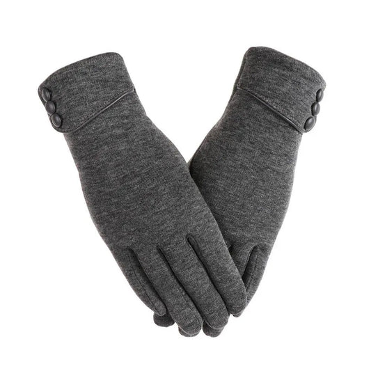 Fleece-lined thermal mittens for ladies