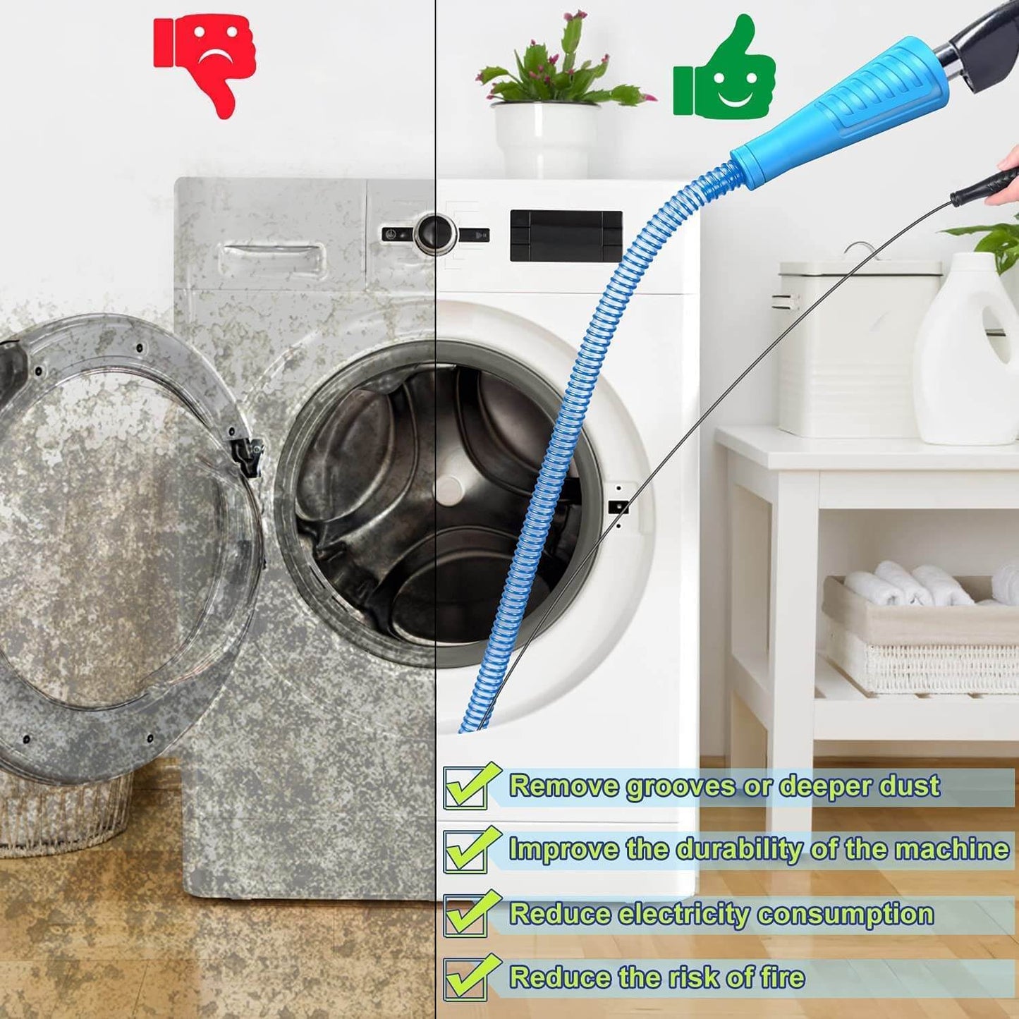 Flexible Lint Remover Vacuum cleaner hose attachment