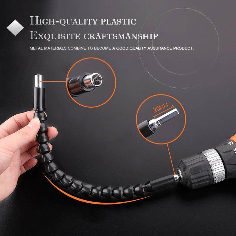 Flexible drill extension set