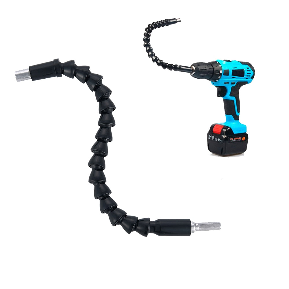 Flexible drill extension set