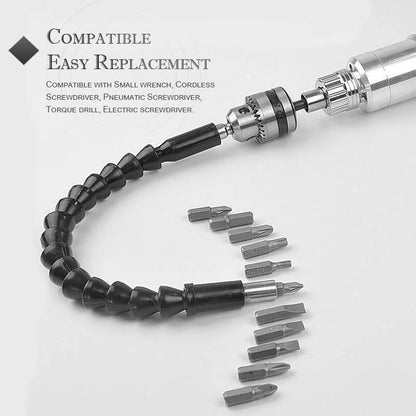 Flexible drill extension set